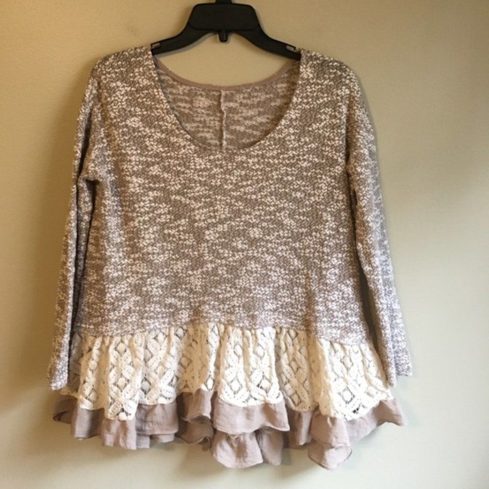 No brand light brown long sleeved top